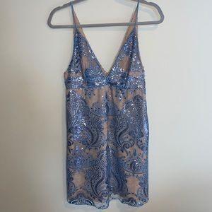 Free People Night Shimmers Mini Dress